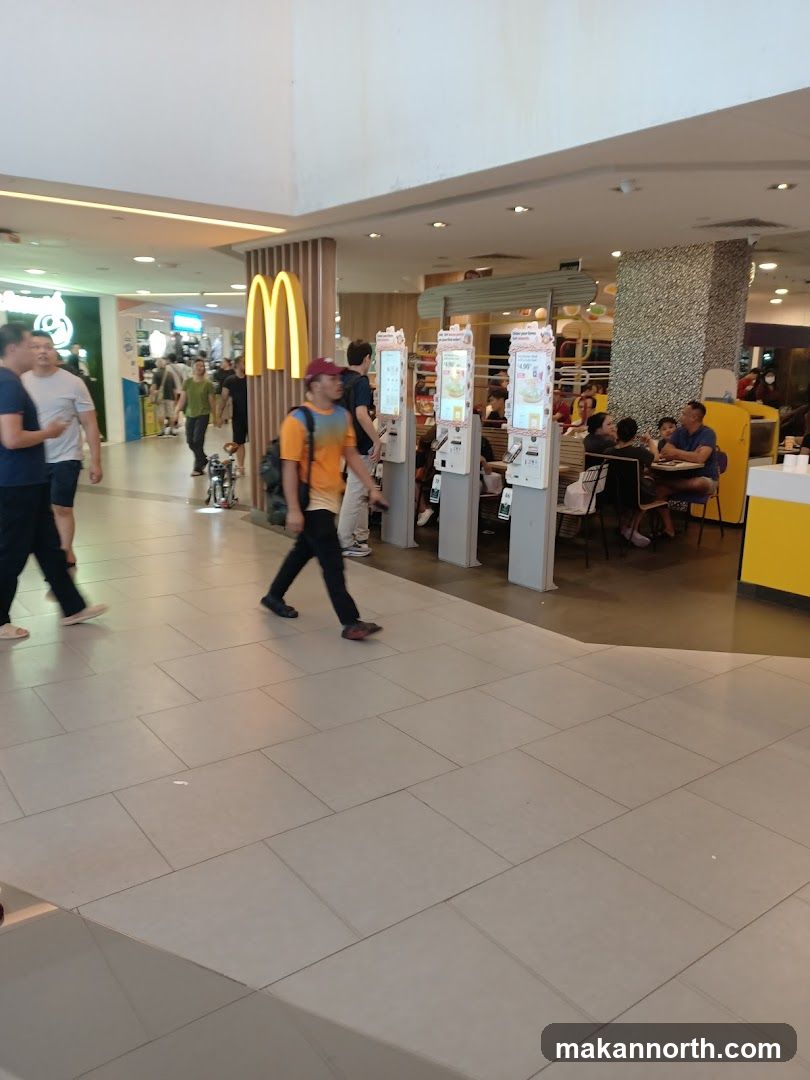 McDonald's Interior with Self-Order Kiosks