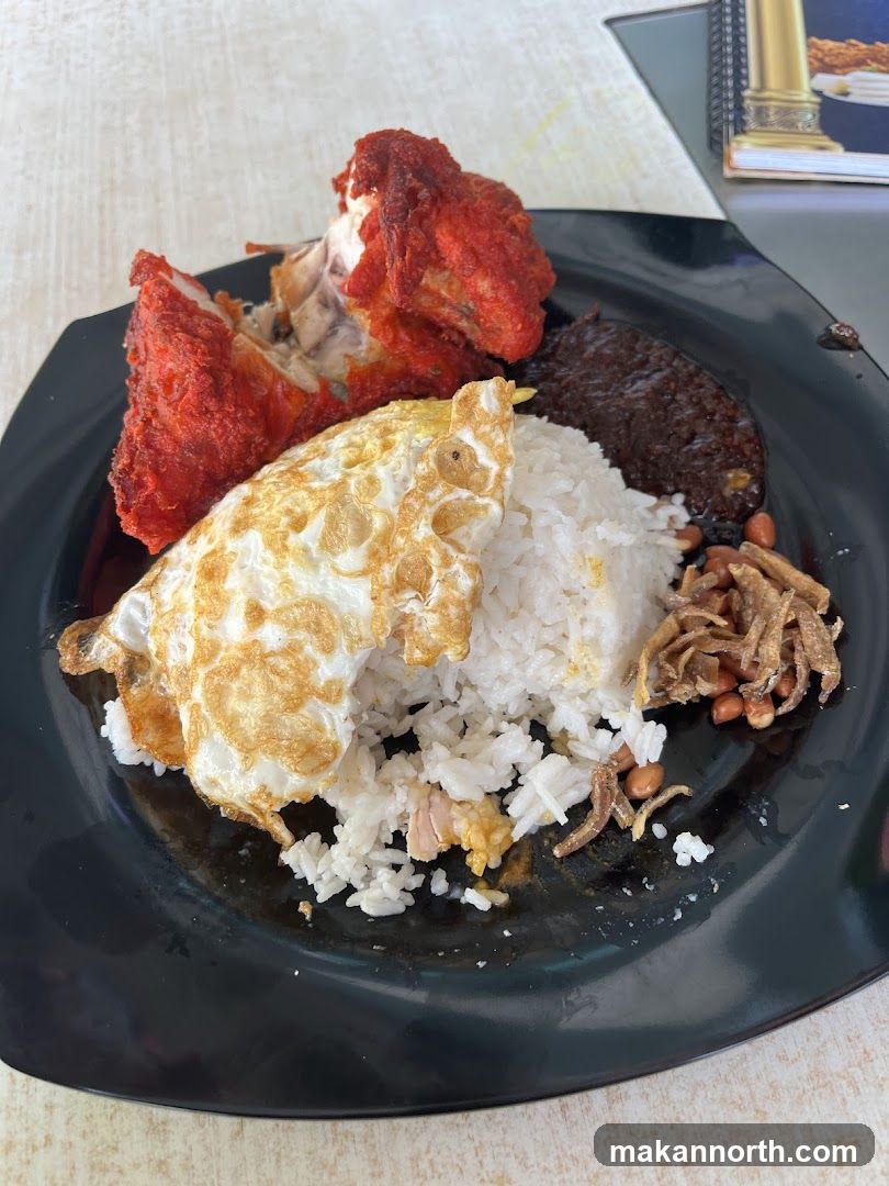 Nasi Lemak with Fried Chicken