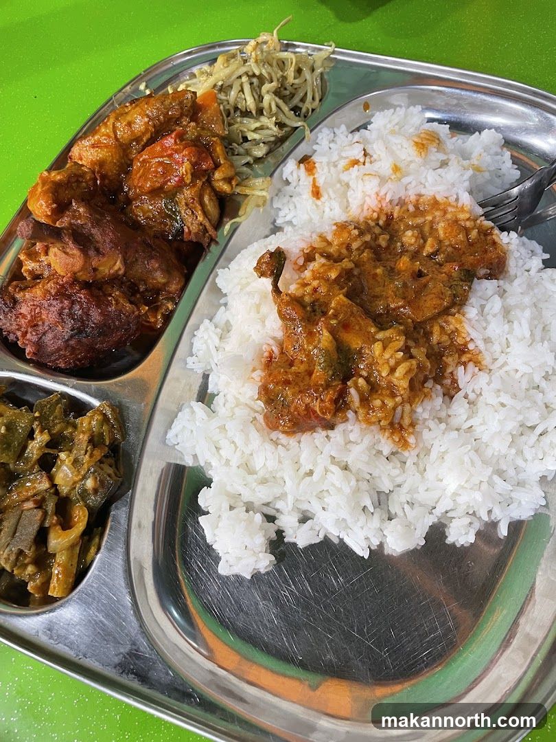 Meal Tray with Rice and Curries