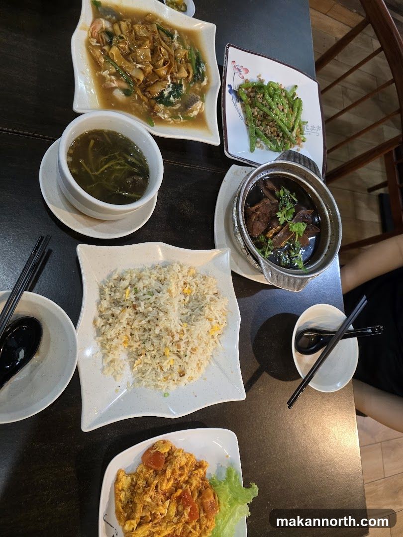 Table with various dishes