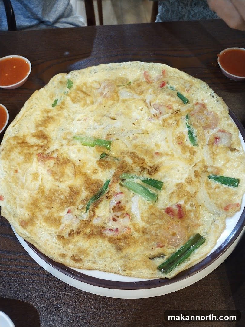 Omelet with Shrimp and Scallions