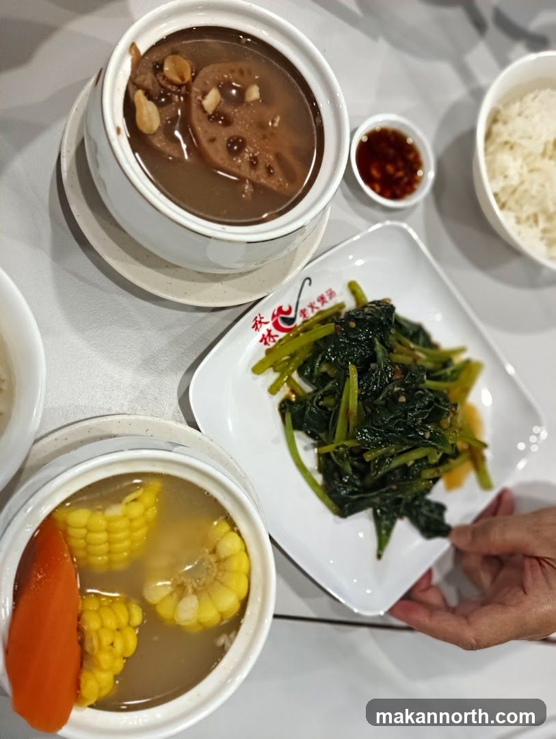 Chinese Soup and Stir-fried Greens