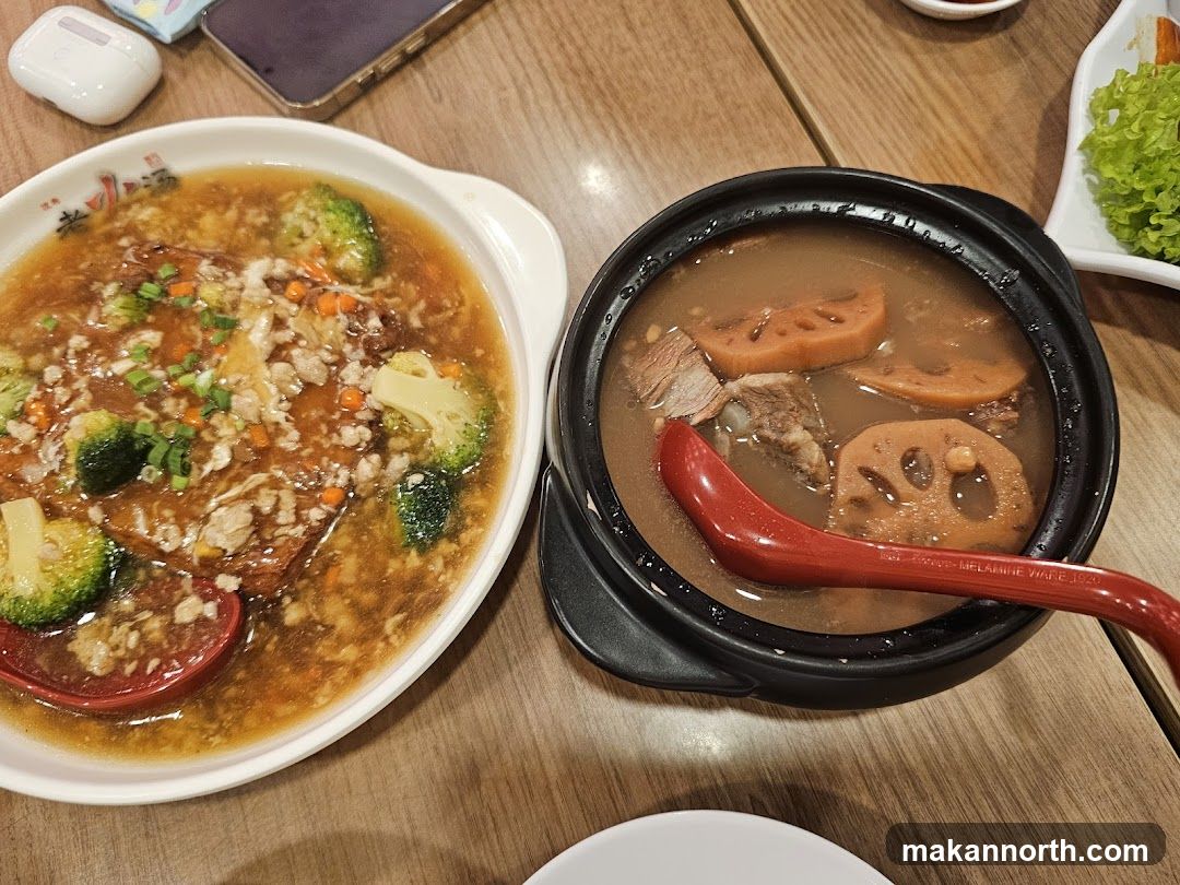 Dishes with Broccoli and Lotus Root