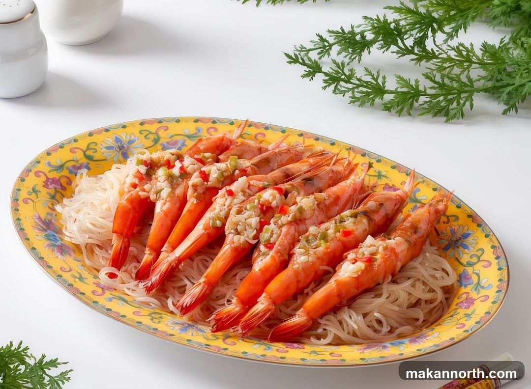 Steamed Prawns with Garlic and Ginger