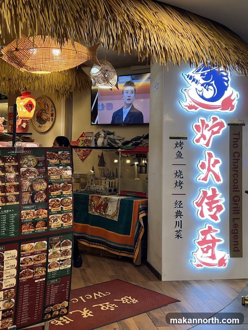 Restaurant Interior with Menu and Signage
