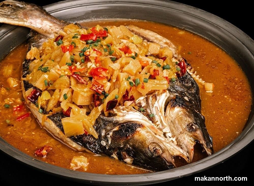 Steamed Fish with Pickled Vegetables
