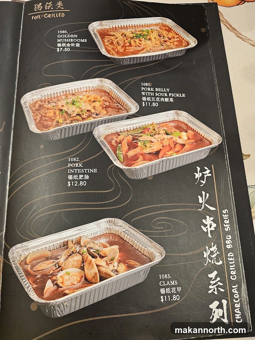 Foil Grilled Menu