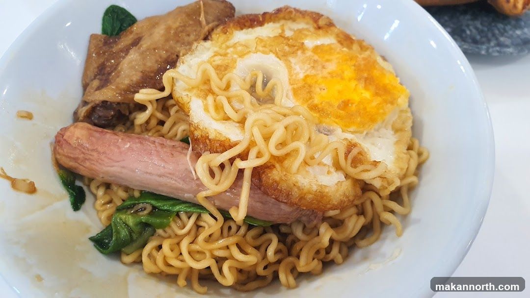 Noodle Bowl with Egg and Sausage