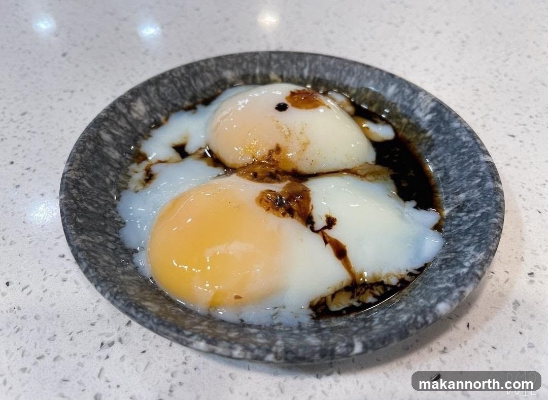Soft-boiled eggs with soy sauce