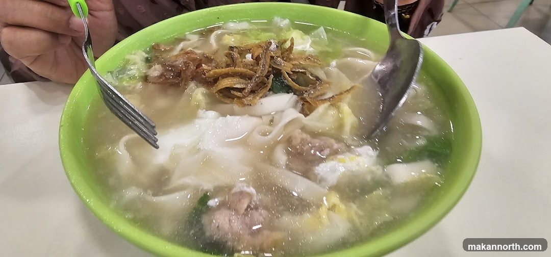 Noodle Soup with Egg and Fried Anchovies