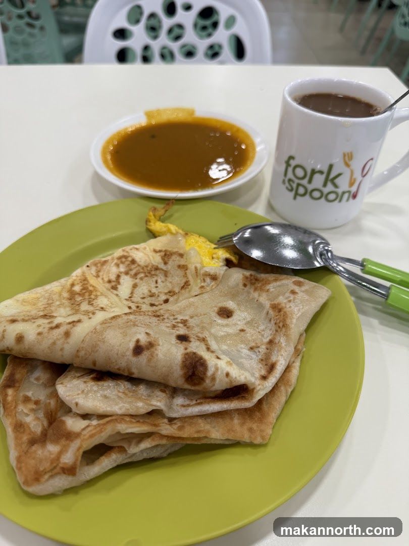 Roti Canai with Curry and Coffee