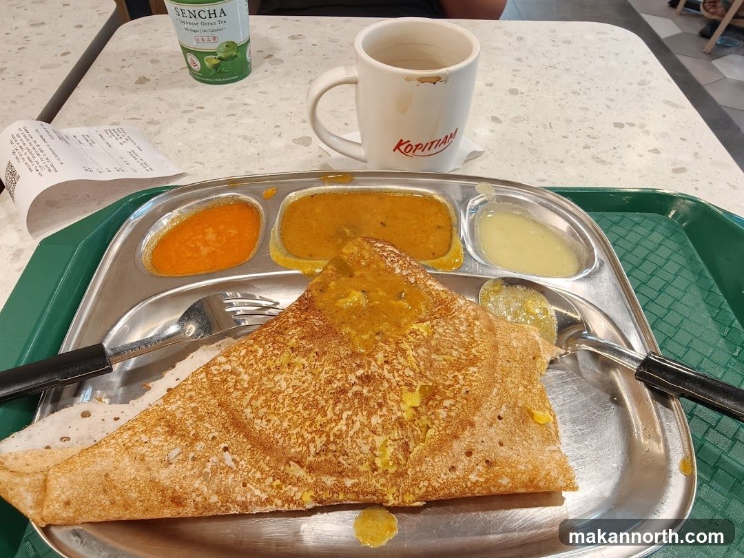 Dosa with curries and tea