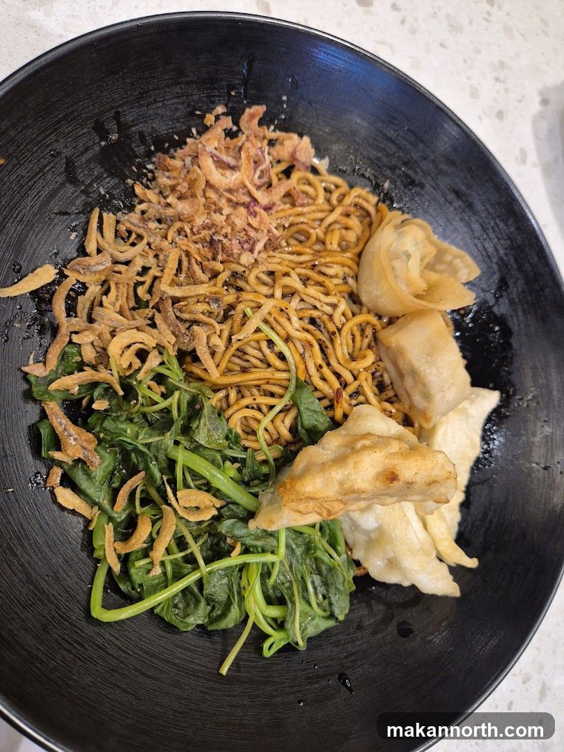 Noodles with Greens and Dumplings