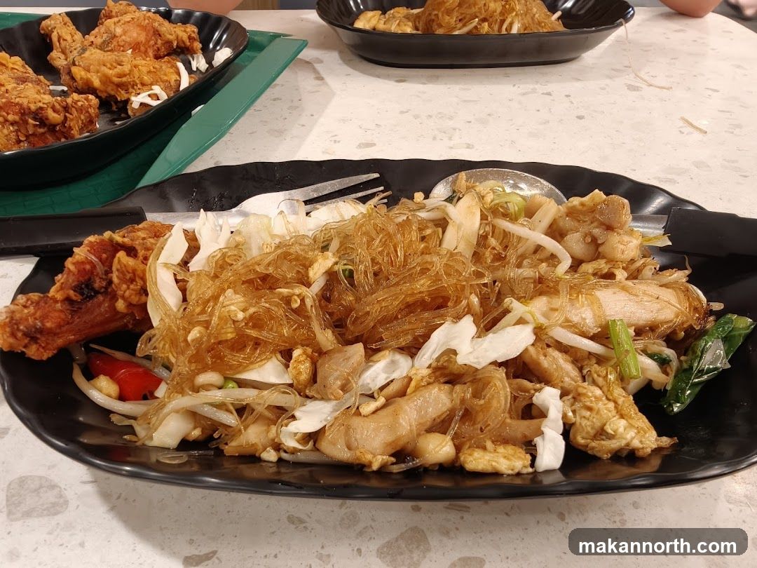 Fried Chicken and Noodle Dish