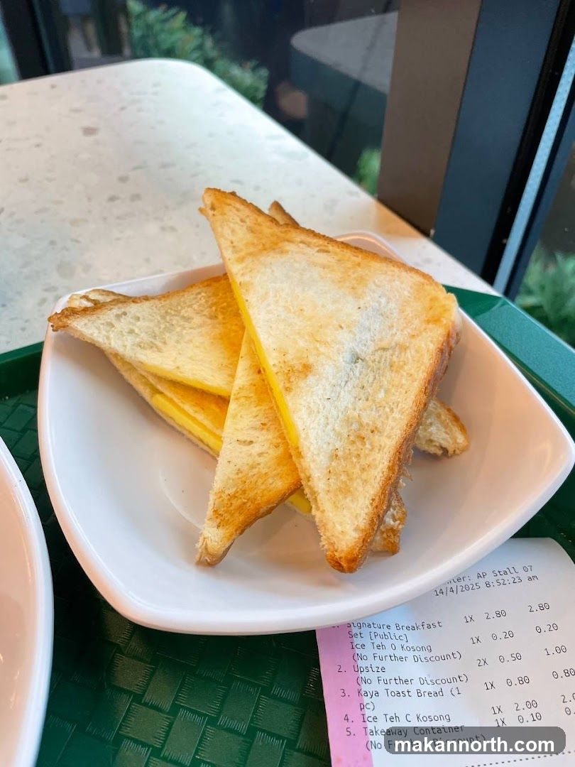 Cheese Toast and Receipt