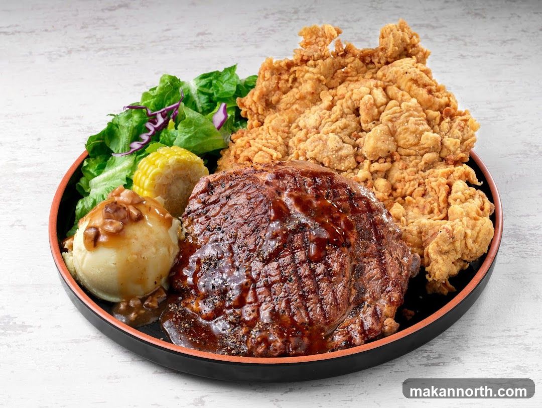 Steak and Fried Chicken Platter