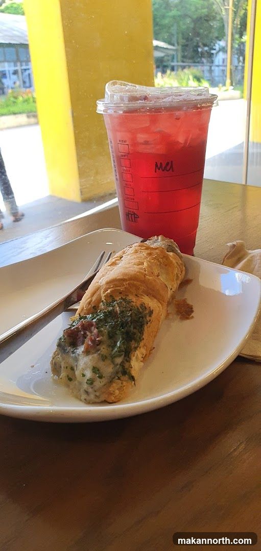 Savory Pastry and Drink