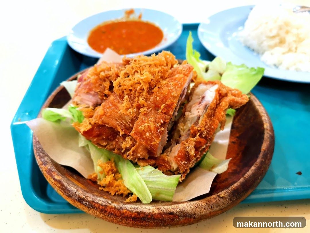 Fried Chicken with Rice and Sauce