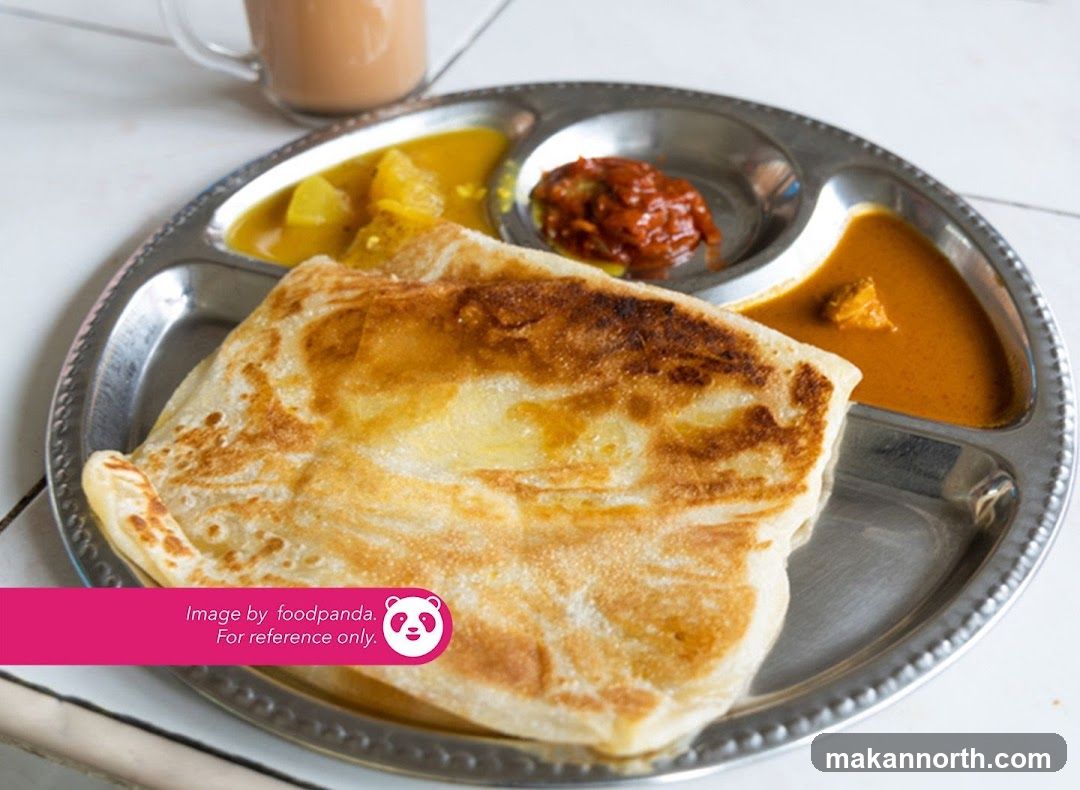 Roti Canai with Curry and Sambal