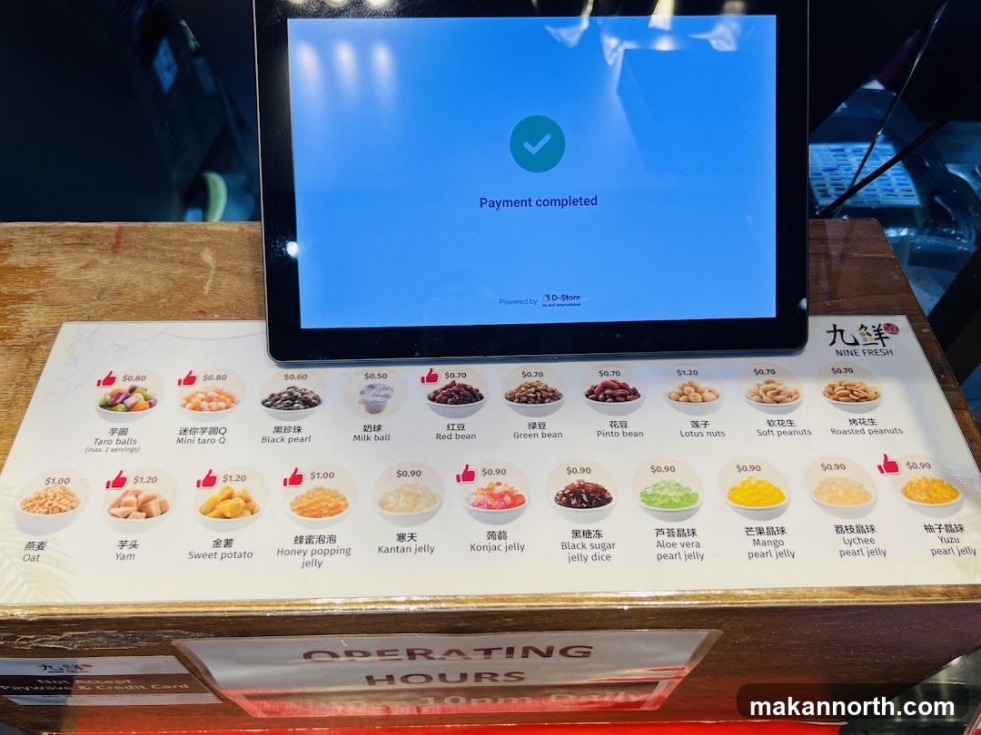 Nine Fresh Menu