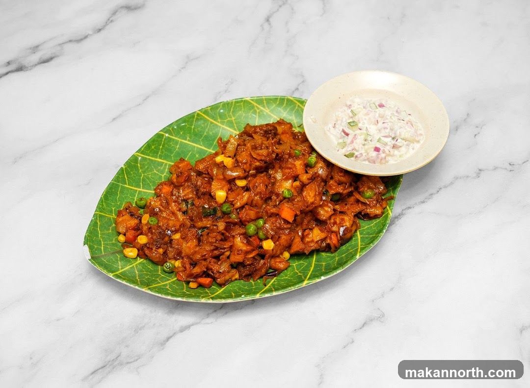 Spicy Vegetable Stir-fry with Raita