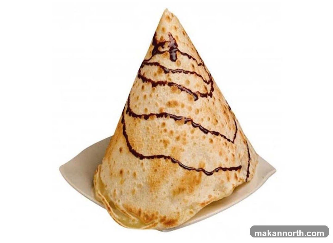 Chocolate Drizzled Crepe