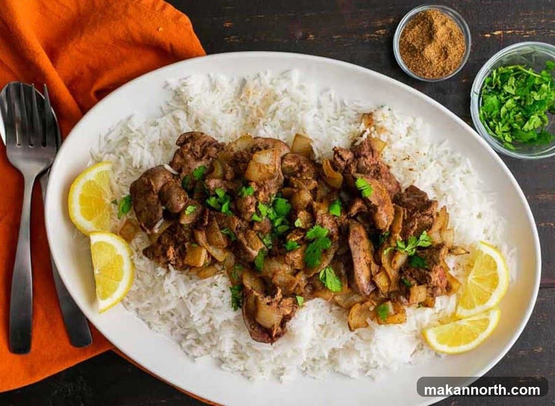 Chicken Liver and Onion with Rice