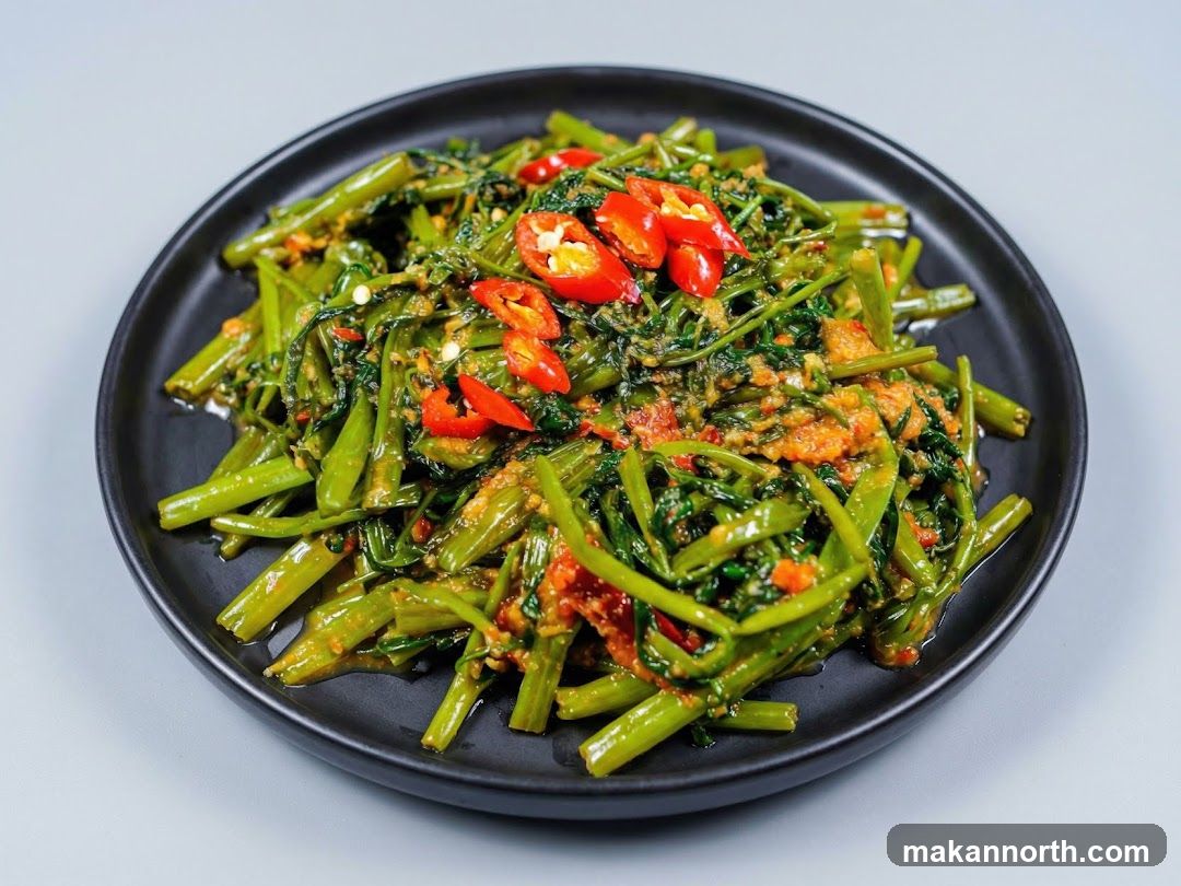 Stir-fried Water Spinach with Chili