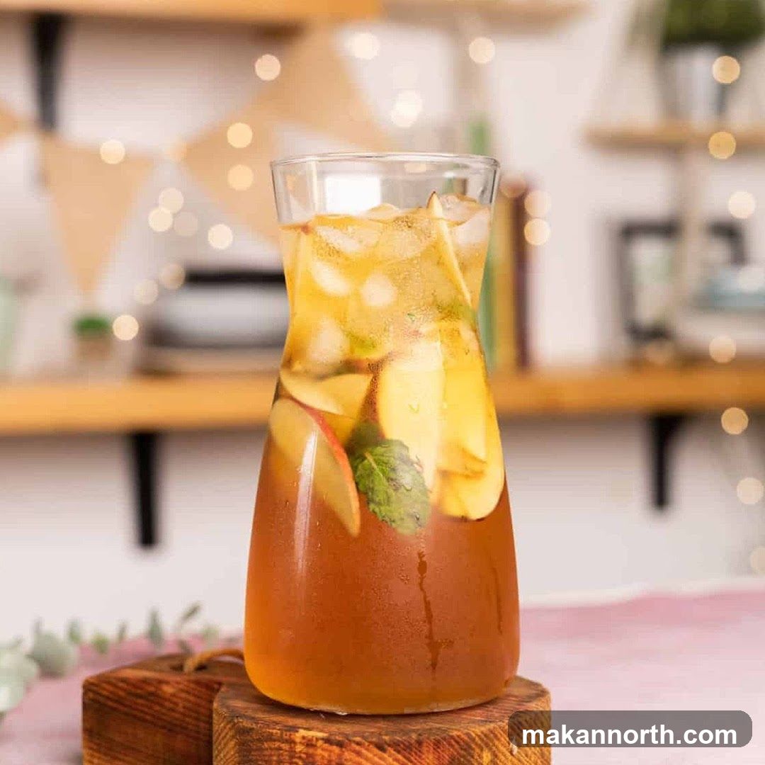 Apple and Mint Infused Drink