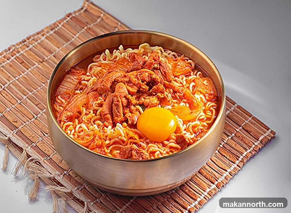 Kimchi Ramen with Egg Yolk