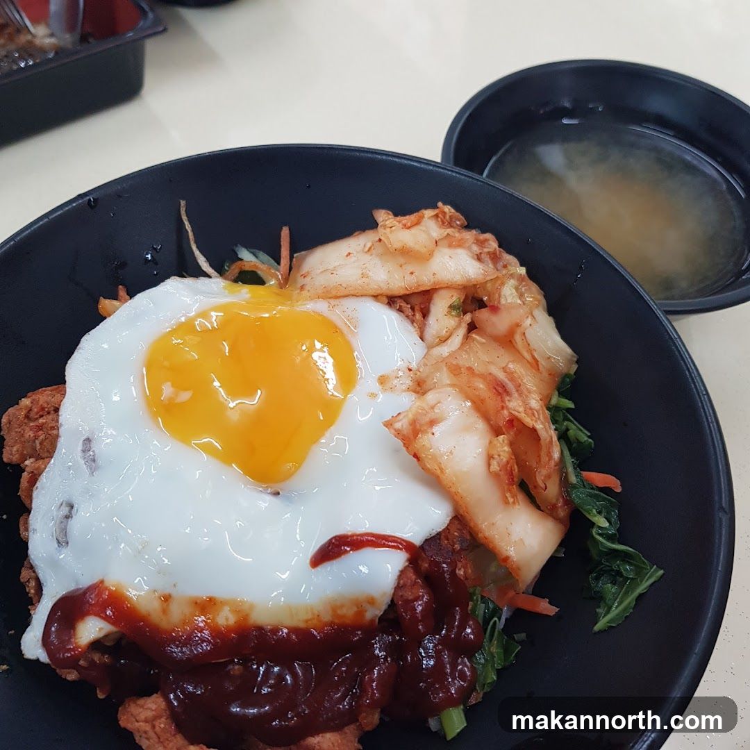 Bibimbap with Fried Egg and Kimchi