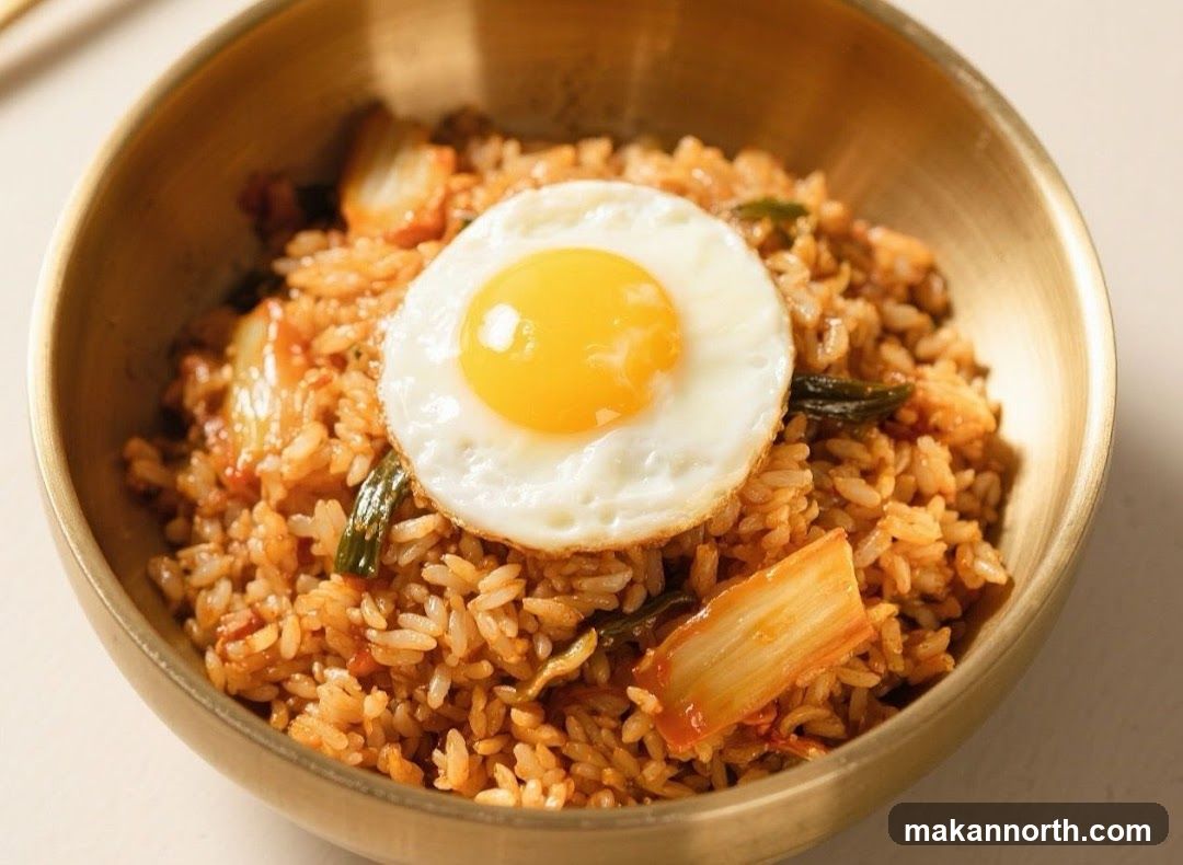 Kimchi Fried Rice with Fried Egg