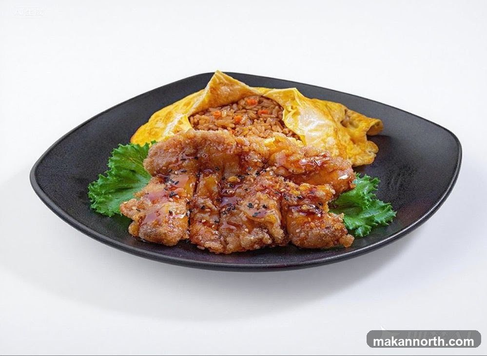 Omurice with Fried Chicken