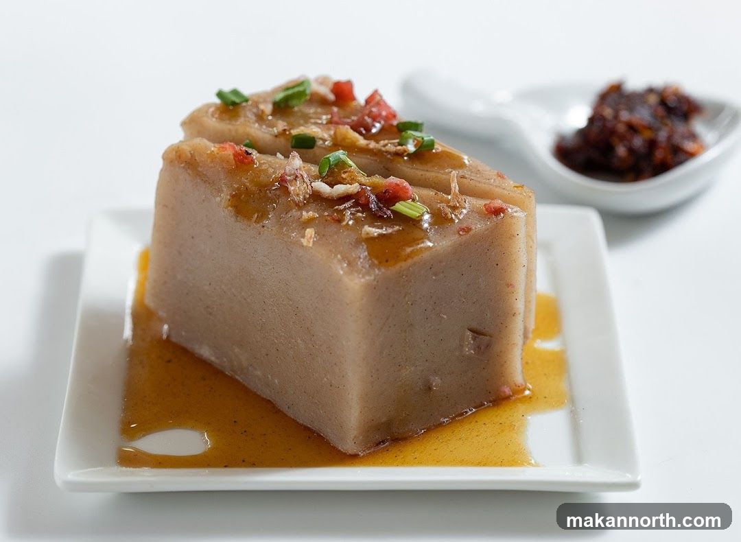 Savory Taro Cake with Toppings