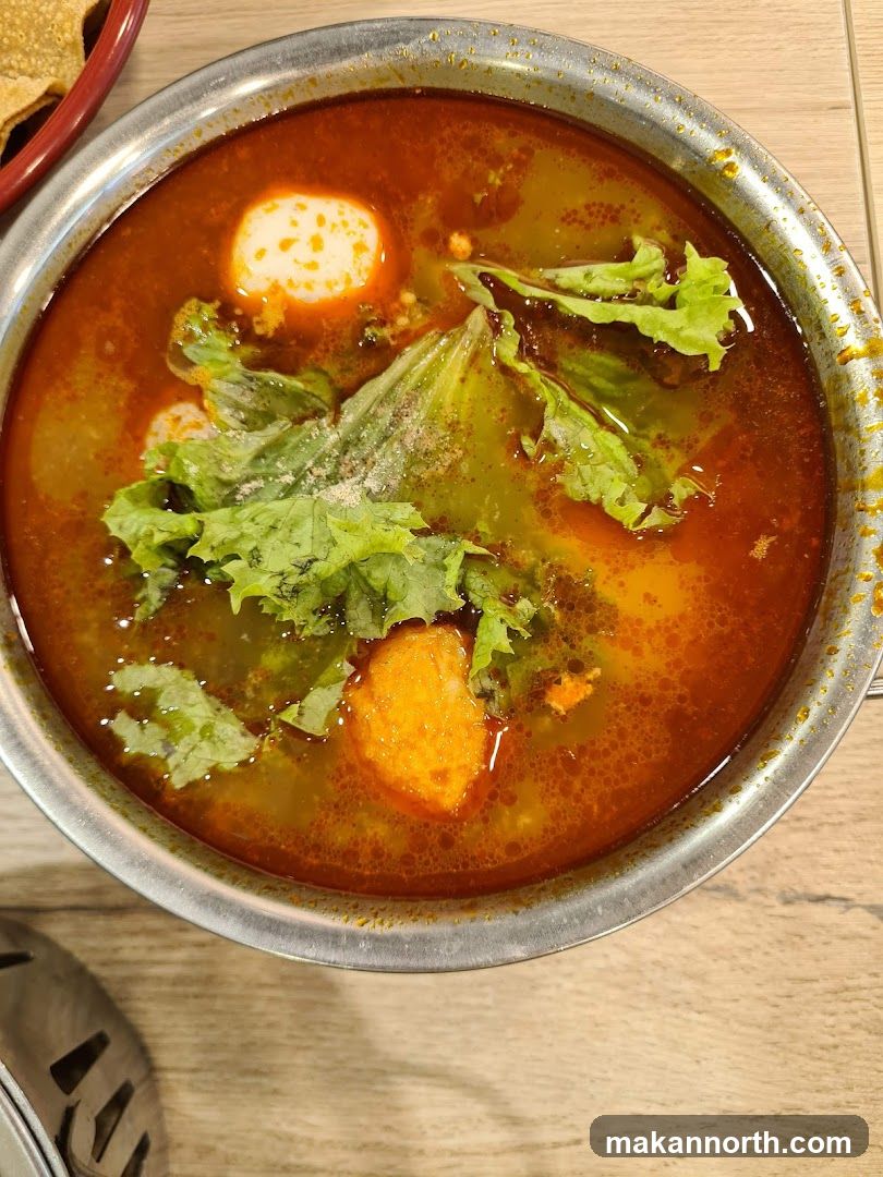 Spicy Soup with Egg and Fish Ball