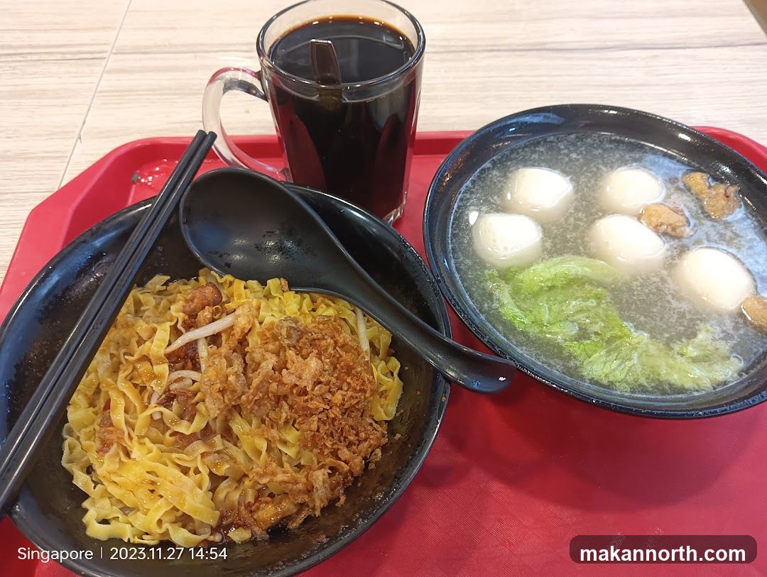 Noodles and Soup with Coffee
