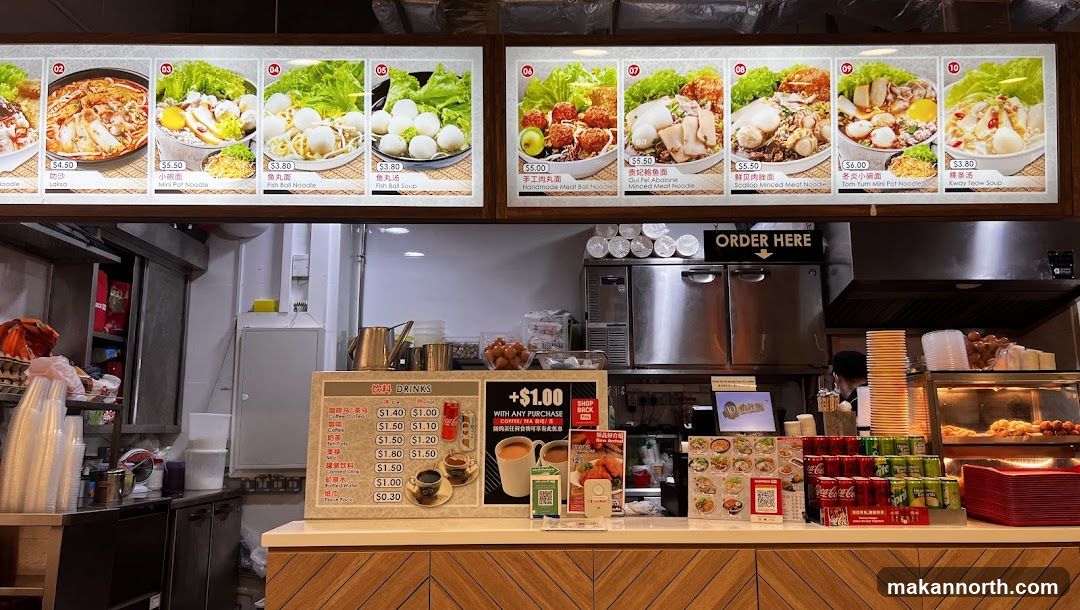 Food Stall Menu and Counter