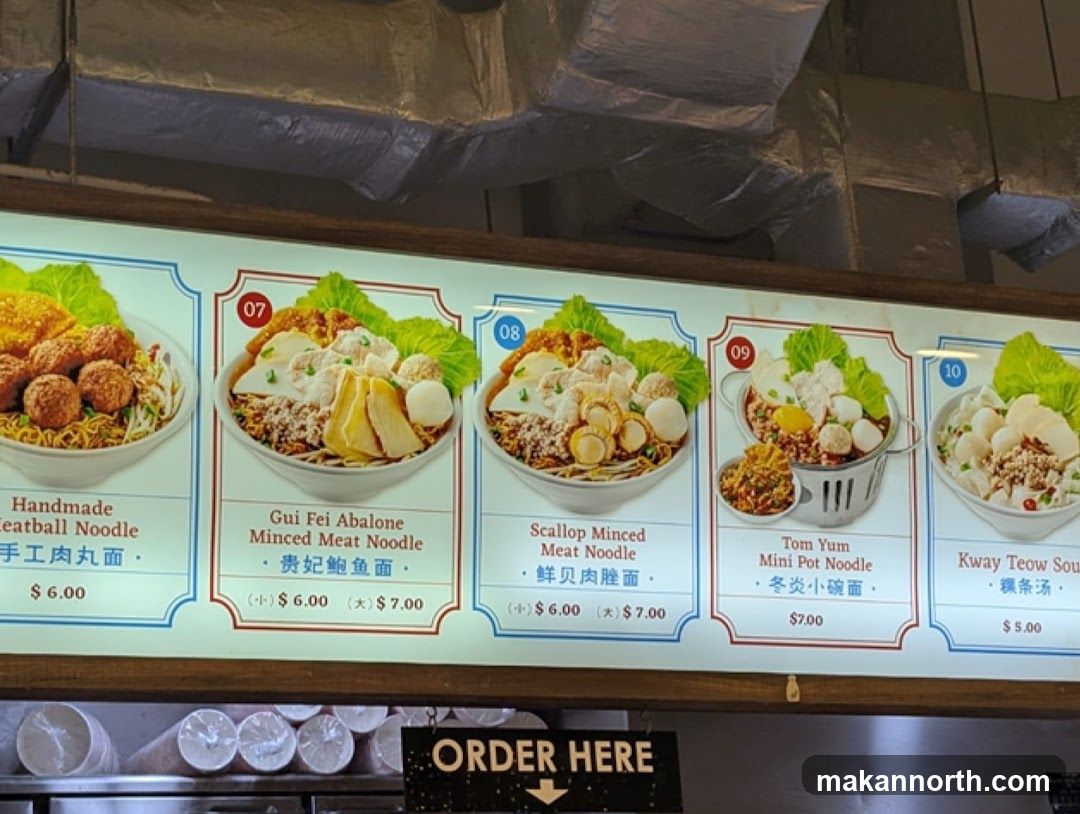 Noodle Menu