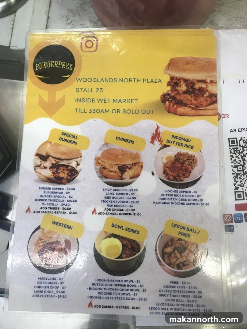 Burgerprek Menu