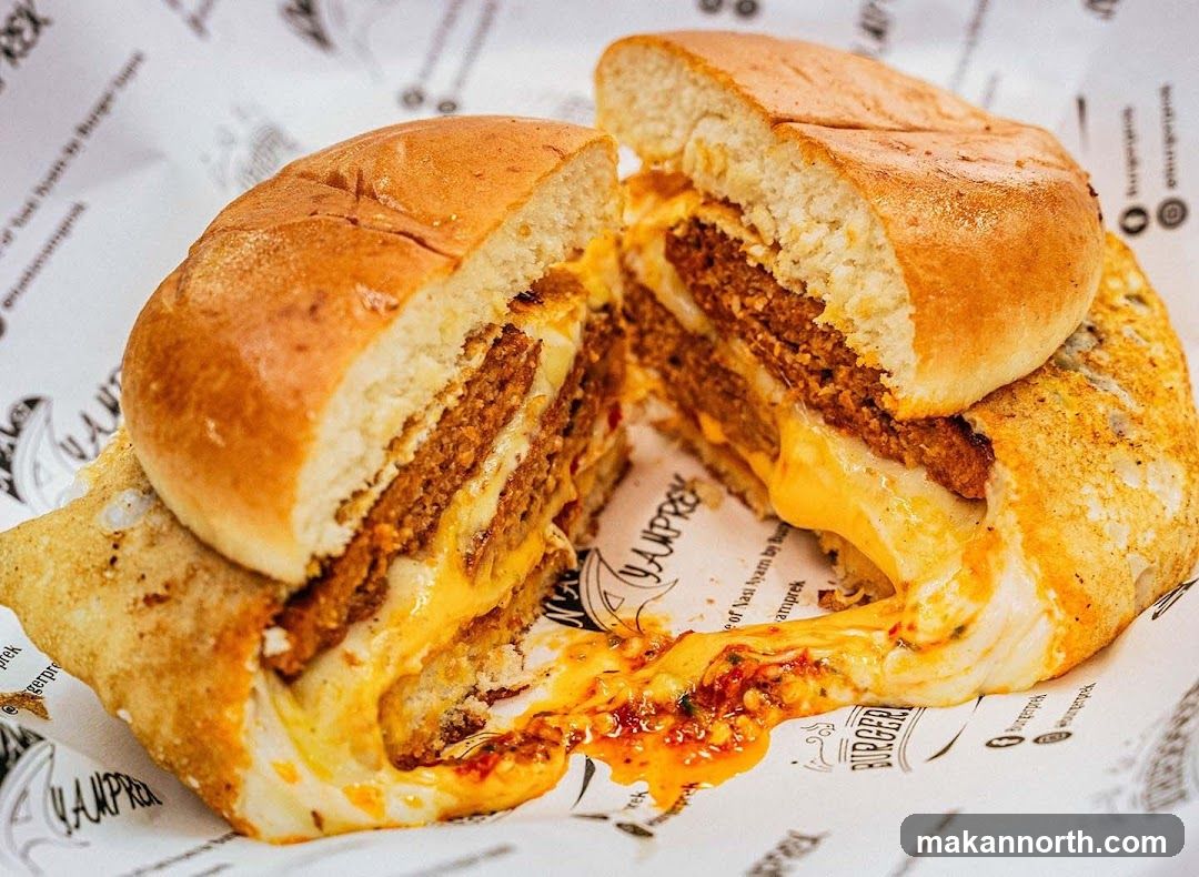 Double Patty Burger with Melted Cheese