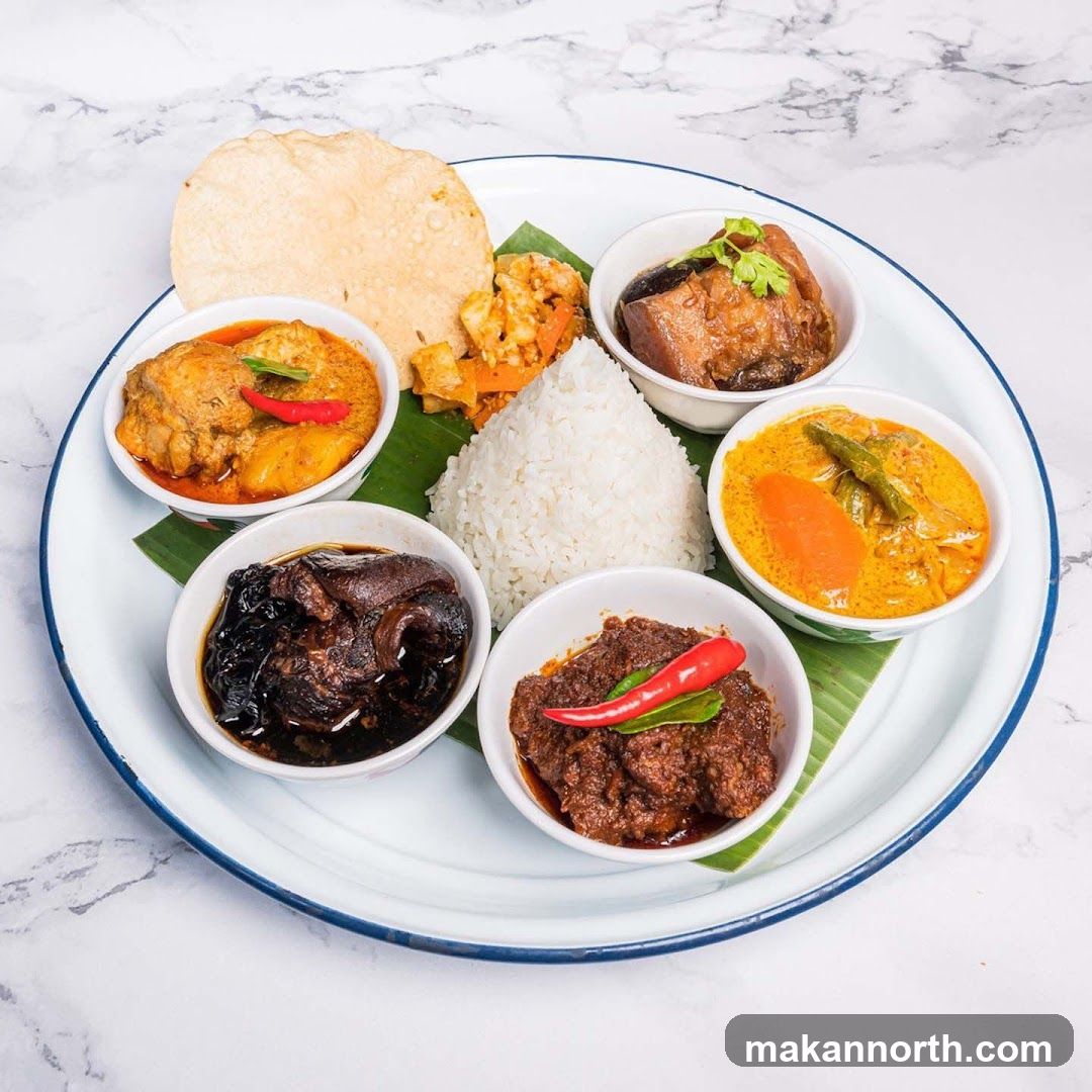 Assortment of Curries and Rice