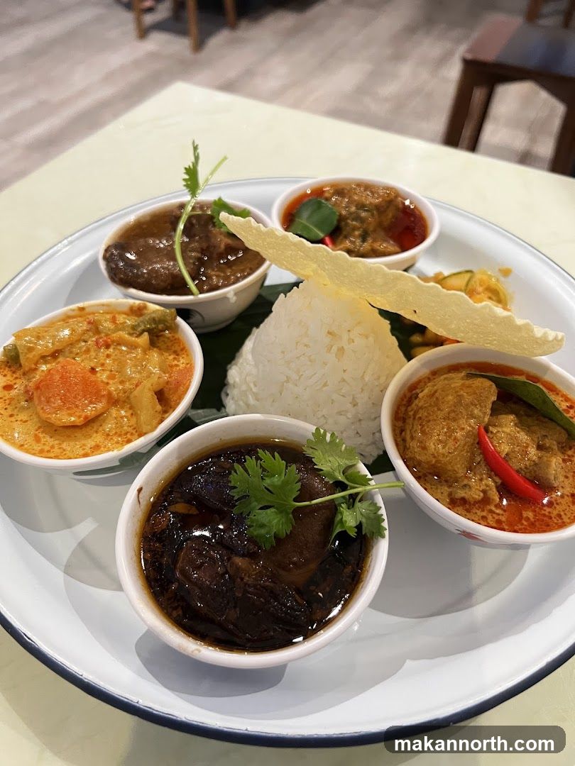 Assortment of Curries and Rice