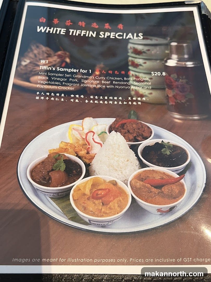 WHITE TIFFIN SPECIALS