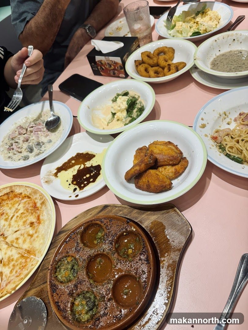 Table with various dishes