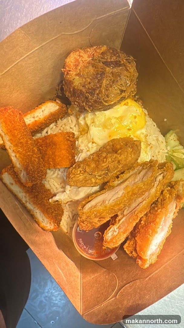 Fried Chicken and Rice Meal