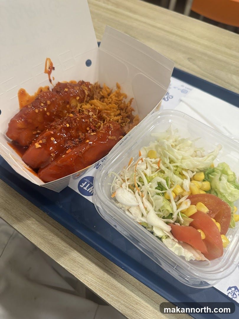 Fried Chicken and Salad
