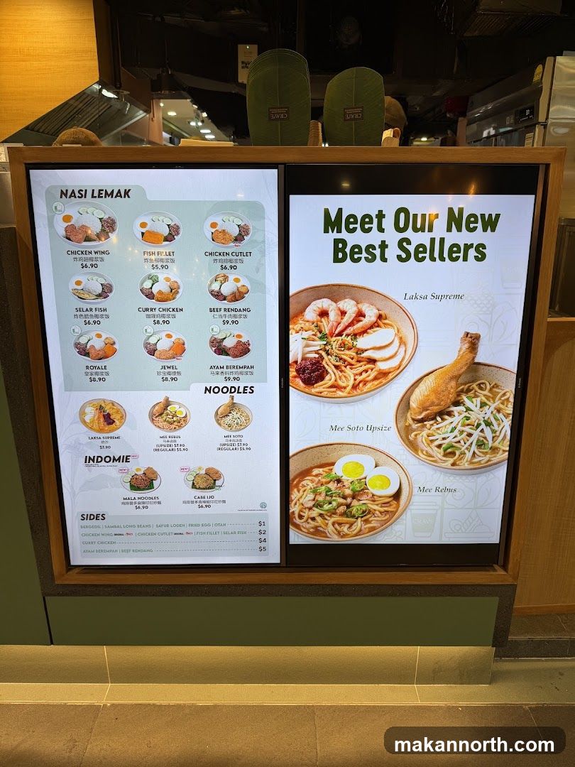 New Best Sellers Menu
