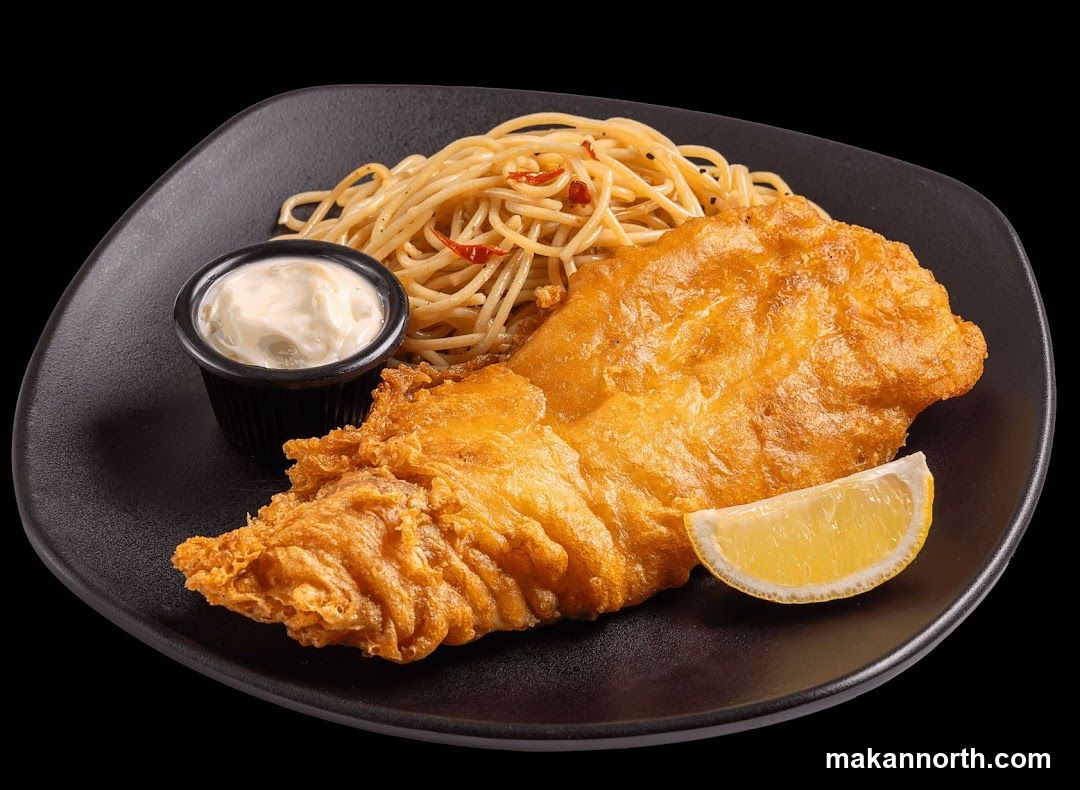 Fish and Chips with Spaghetti