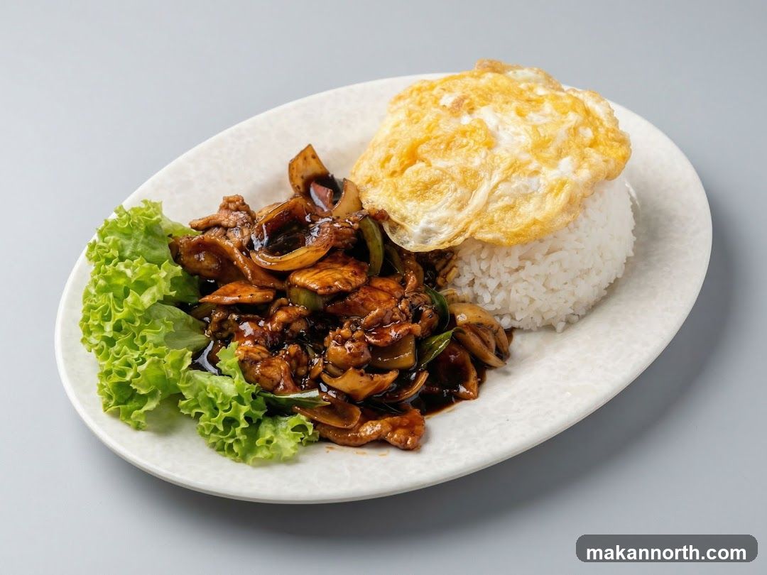 Chicken and Rice with Fried Egg