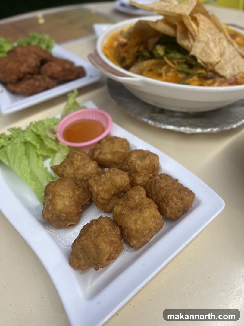 Fried Bites and Curry Noodles